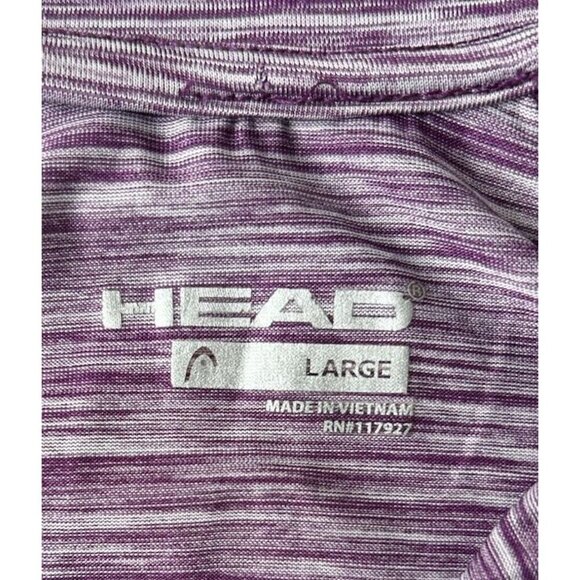 HEAD Women's PURPLE 1/2 Zip Pullover Long Sleeve Top Size Large Warm Up Tennis - Picture 5 of 8